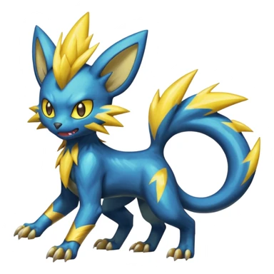 Shiny Colorful Crazy Manic Feral Manectric-Shinx-Luxray-Electrike-Pokémon-Fakémon-fusion sticker