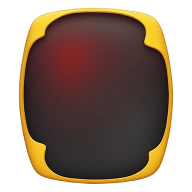 A wavy black and red rectangle with a medium sized yellow circle in the middle in Australia sticker