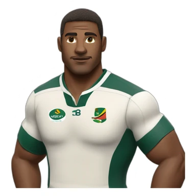 Joueur rugby Sud africain rafu coude en avant sticker