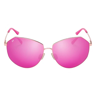 pink mirrored shield sunglasses, Y2K cyber style, frameless design sticker