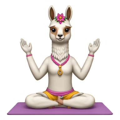 llama doing yoga sticker