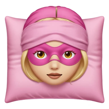  pink sleep mask face emji sticker