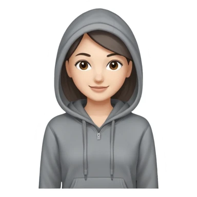 Sasha Gray in gray hoodie full height sticker
