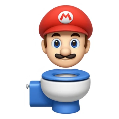 Skibidi toilet mario  sticker