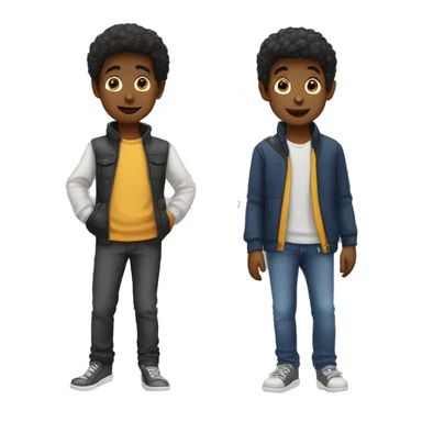 Deux garçons ami sticker