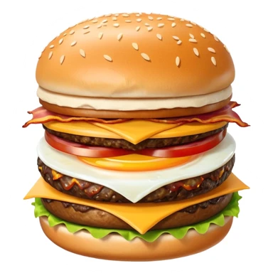 can you make me a breakfast item mixed into a lunch item? so like half burger half breakfast sandwhich sticker