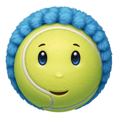 full blue tennis ball sticker
