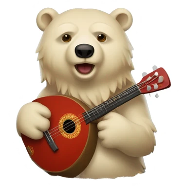 Russia bear balalaika matreska sticker