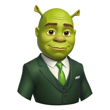 Shrek with a suit on sticker