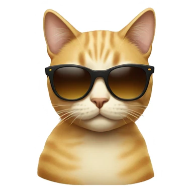 Cat with sunglasses on smokin sticker