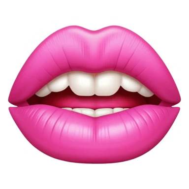 Pink lipstick sticker