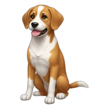 Chat sur un chien sticker