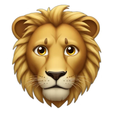 Lion with a scar on eye sticker