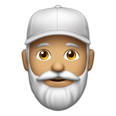 Viejo con barba y gorra de beisbol sticker