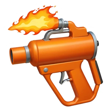 flame thrower realistic sticker