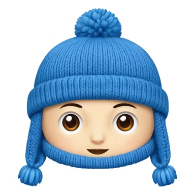 Blue winter hat sticker