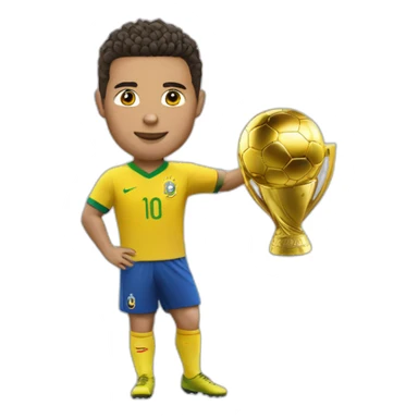 Ronaldo avec la coupe du monde sticker