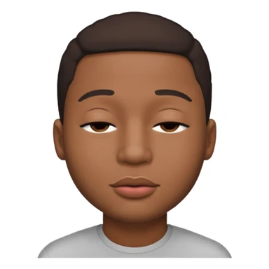 ishowspeed lips closed and eyes closed black male biracial sticker