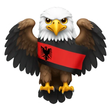 eagle with albanian flag sticker