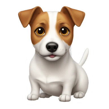 fat dog Jack Russell Terrier full body sticker