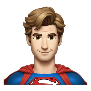 andrew garfield with superman custome sticker