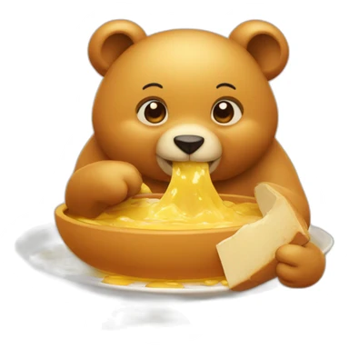 Ours qui mange du miel sticker