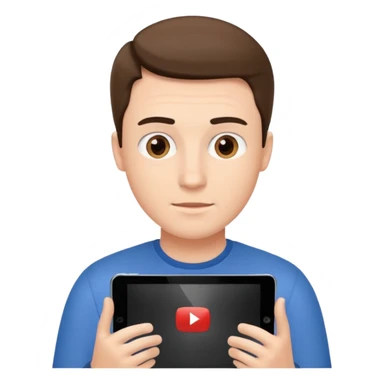 ipad with youtube video with a man on it sticker