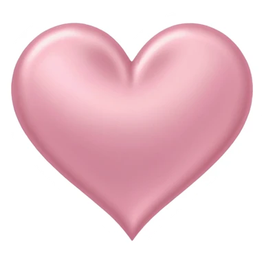 "Soft pink satin ribbon shaped into a heart, kawaii emoji-style, delicate and feminine, sticker