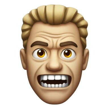 very scary man with sharp teeth angry  sticker