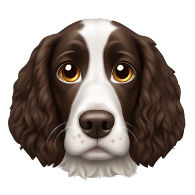 Liver tri roan springer spaniel dog sticker