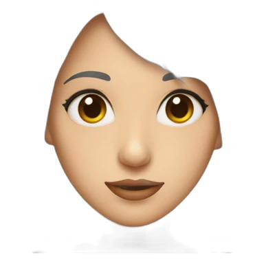 une femme ces yeux en forme de coeur sticker