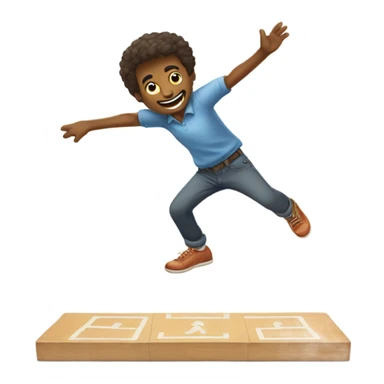 a man playing hopscotch sticker