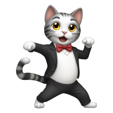 Cat dancing the tango sticker