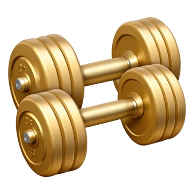 beige and gold dumbbells sticker
