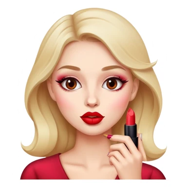 Girl in love with make up sticker