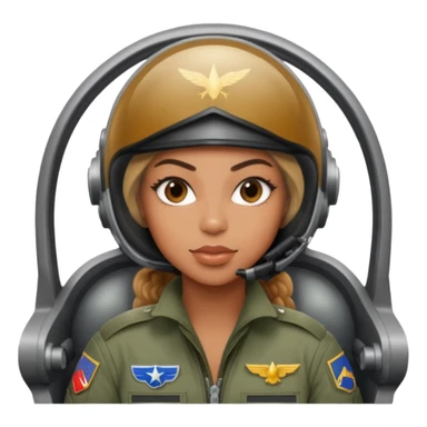 Beyonce as a fighter jet pilot sticker