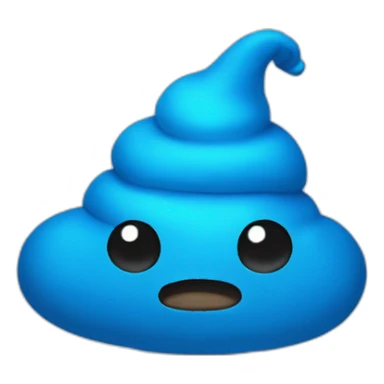 Blue poop sticker