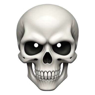 The image shows a stylized skull graphic with an angular and aggressive design. sticker