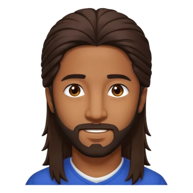 Omarion with long dark brown hair sticker