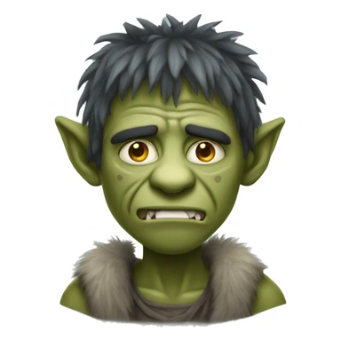 A troll mixed with a cold face sticker