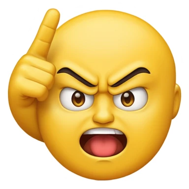 A emoji flipping someone off sticker