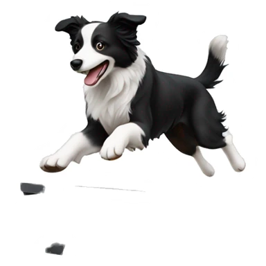 Anvil with border collie jumping over sticker