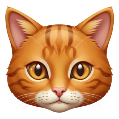 cinematic-cute-ginger-tabby-cat-portrait-emoji,-head-tilted-playfully-and-inquisitively,-sleek-orange-brown-fur-with-bold-tabby-stripes-and-a-distinctive-m-shaped-marking-on-the-forehead,-sparkling-amber-eyes,-simplified-yet-irresistible sticker