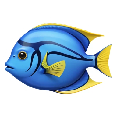 blue tang fish in an aquarium sticker