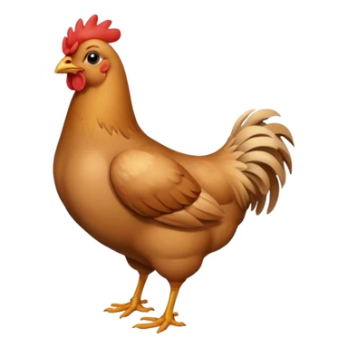 small light brown chicken full body no comb sticker