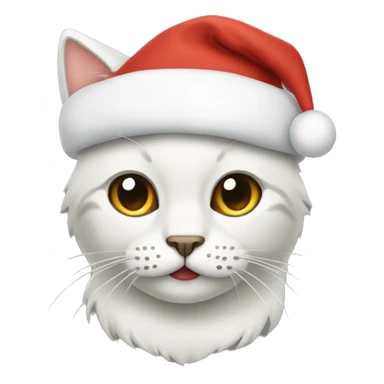 Generate a Christmas cat Emoji  sticker
