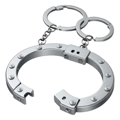 cracking handcuffs with little effects of cracks with 4k minimalistic sticker