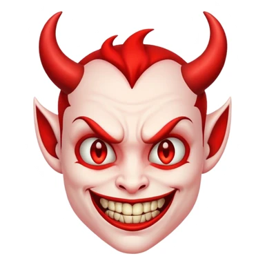 devious devil smirking sticker