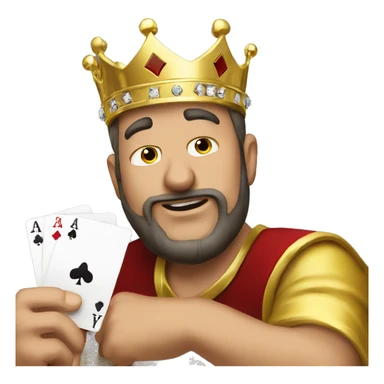 Poker king no background yellow gold crown sticker