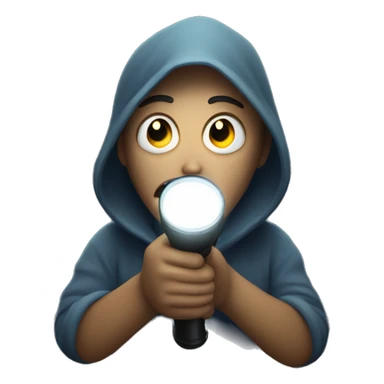 Someone telling a scary story in the dark holding a flashlight under their face sticker